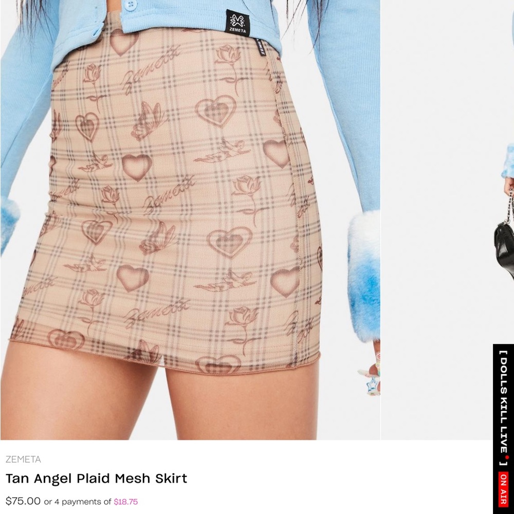Angel Plaid Skirt Zemeta